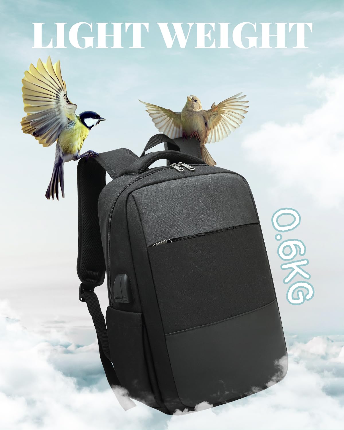 Besttravel Laptop Backpack,Anti-Theft Business Travel Work Computer Rucksack,Water Resistant College/High School Bags for Boys/Girls/Men/Women,Fits 15.6 Inch Laptop and Notebook Black