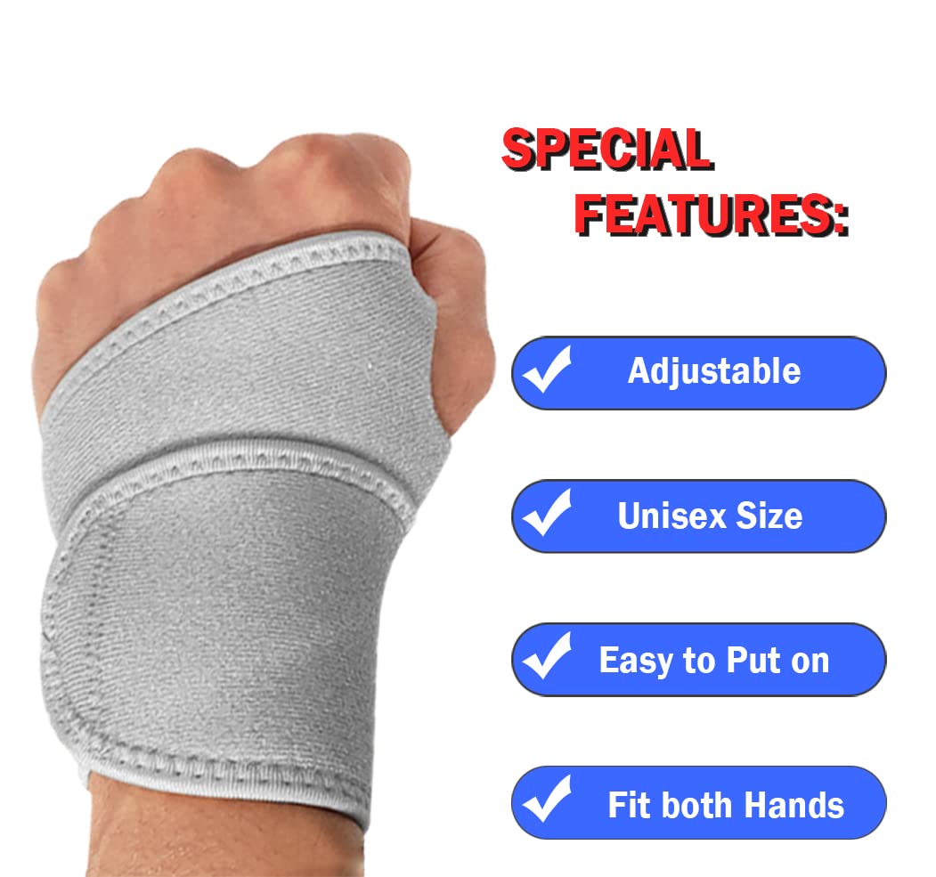 NuCamper Wrist Brace Carpal Tunnel for Men Women Fit Left and Right Hand,Lightweight Adjustable Wrist Support Brace for Tendinitis,Sprains Arthritis,Pain Relief,Compression Wrist Wrap for Sports,Workout and Daily Use