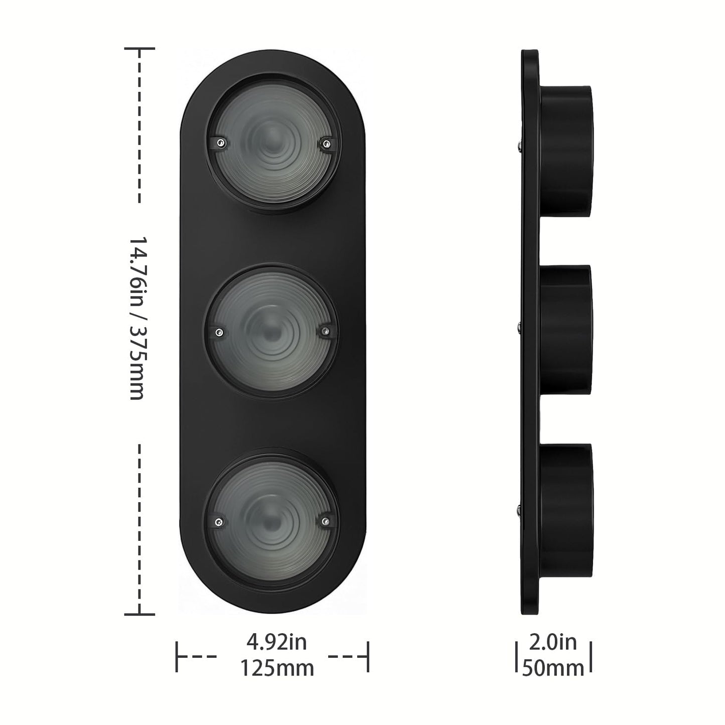 BTBEMO Traffic Light Lamp with Remote Control 12+ Mode Sequences LED Lights Lamp Decor, Stop Light Wall Lamp for Bedroom, Living Room, Club, Bar (Black)