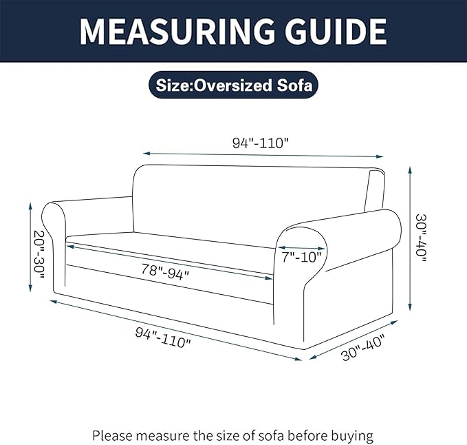 Cupuamon 2026 New Stretch Oversized Sofa Slipcovers Couch Sofa Cover