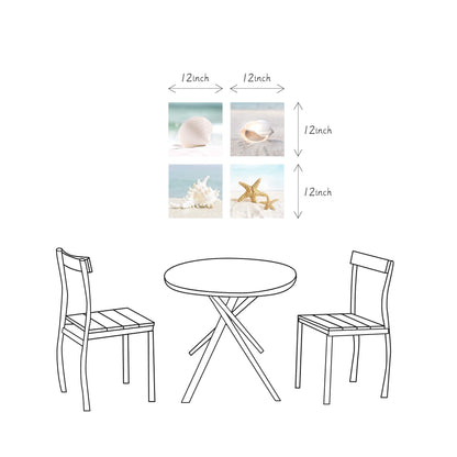 the stream design Beach Canvas Wall Art Bedroom: 4 Piece Living Room Bathroom Coastal Sea Creature Picture Modern Ocean Life Print Decor Calming Seaside Starfish Seashell Conch Painting Artwork