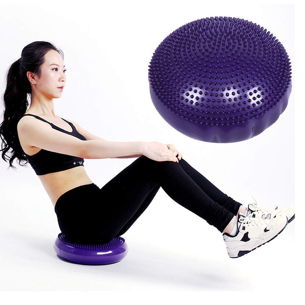 Balance Disc, Exercise Balance Stability Disc Wobble Cushion Wiggle Seat without Pump for Improving Posture, Fitness, Stability
