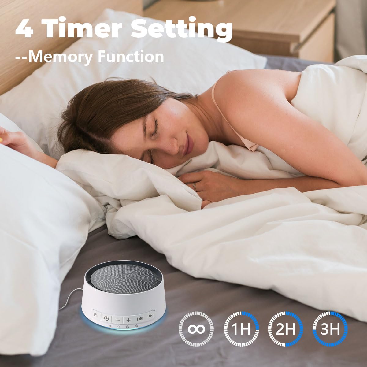 Sound Machine White Noise Machine with 30 Soothing Sounds 12 Colors Night Light Sleep Machine for Baby Kids Adults Brown Nosie Machine with 32 Volume Levels for Office Home Travel