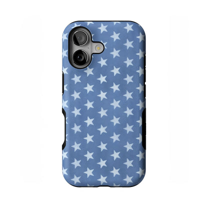 Casely iPhone 17 Case | Blue Stripes | Sunday Best | Compatible with MagSafe | Bold Protective Design