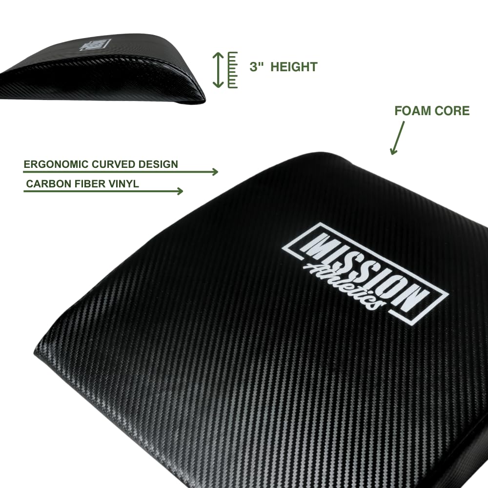 Mission Athletics Ab Mat, Crunch Mat, Abdominal Core Trainer, Back Support for Sit Ups, Home Gym Equipment, Exercise Equipment, Workout Mat For Abs, Ab Machine