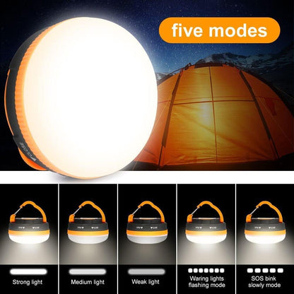 flintronic 3PCS Camping Lights, Camping Light LED Tent Light Portable Outdoor Tent SOS Light 5 Modes with Hook, IP43 Waterproof for Hiking Fishing Emergency Home Power (Not Include Batteries)
