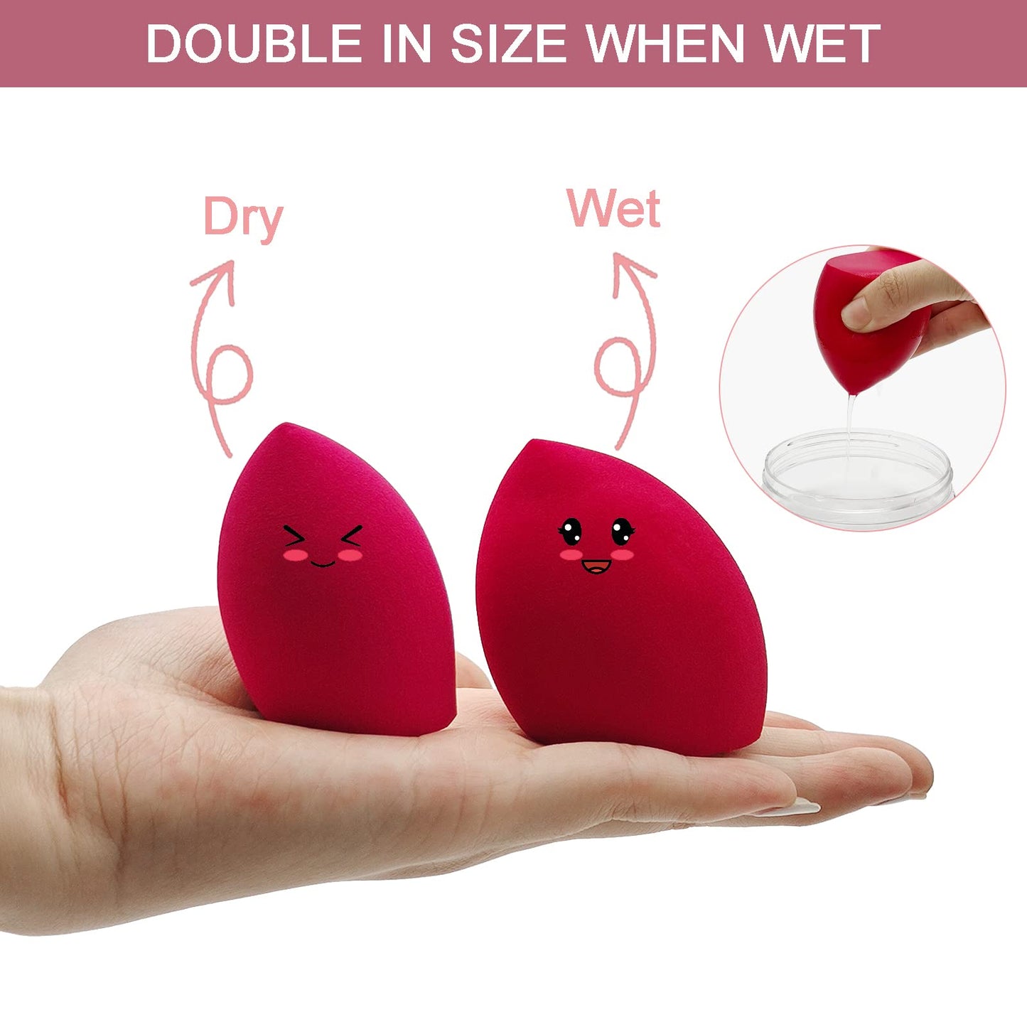 12 Pieces Professional Makeup Sponge Set,Latex Free Flawless Soft Setting Face Puffs,Multicolor Beauty Sponge Blender Cosmetic Applicator for Powder,Liquid,Facial Makeup Tools