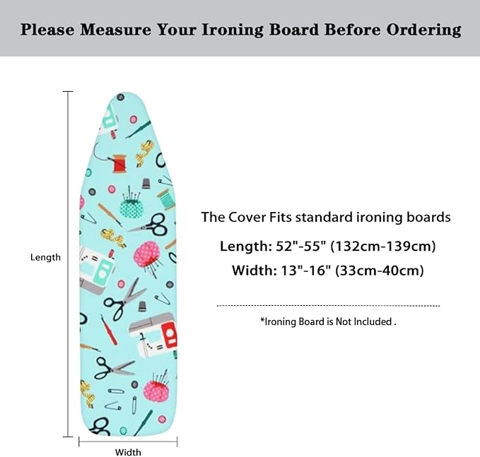 Cartoon Sewing Print Ironing Board Cover Sewing Tailoring Craft Tool Design