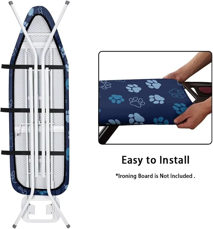 Bone Dog Paw Ironing Board Covers Durable Stain Resistant Hook and Loop