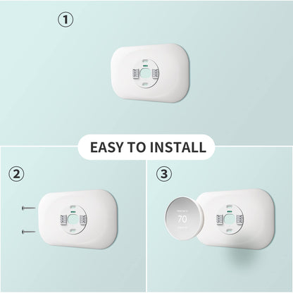 Petrichor Nest Thermostat Wall Plate - Compatible with Google Nest Thermostat 2020 - Nest Thermostat Trim Kit, Nest Thermostat Wall Plate Cover Accessory Easy Installation - Snow