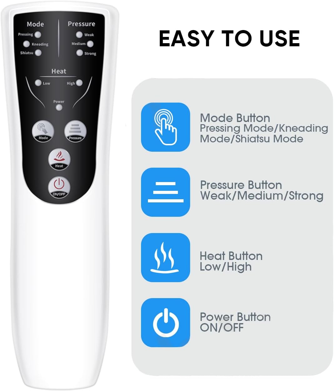 Air Compression Leg Massager with Heat, Leg Massager Simulates Kneading and Stroking of Tissues by Using an Inflatable Garment, Gifts for Women Men (Black)