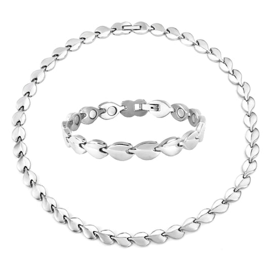 KYOSI Magnetic Necklace Bracelet for Women 3500 Gauss Strength Magnet Jewelry Set Magnetic Bracelet and Necklace