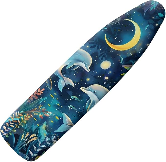 Dolphin Ironing Board Cover and Pad, Stain Resistant and Scorch, Smooth Iron