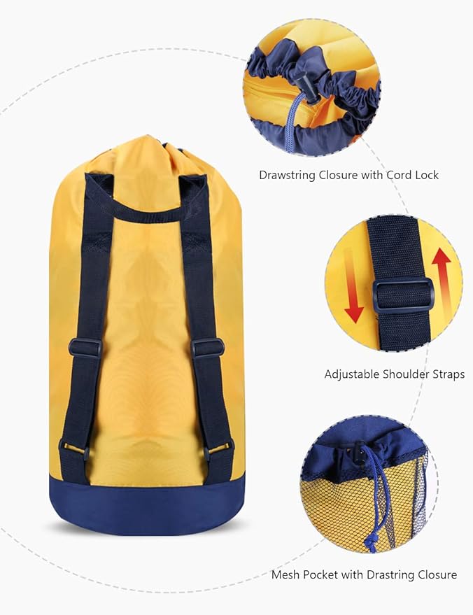 Dalykate Backpack Laundry Bag, Laundry Backpack