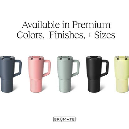 BrüMate Müv - 25oz 100% Leak Proof Insulated Coffee Mug with Handle & Lid - Stainless Steel Coffee Travel Mug - Double Walled Coffee Cup (Neon Pink)