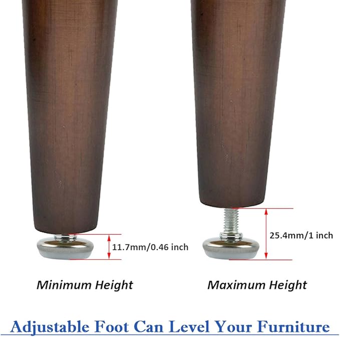 30Pcs Adjustable Furniture Leg Base Leveller Table Leveling Feet Pads, M6 x