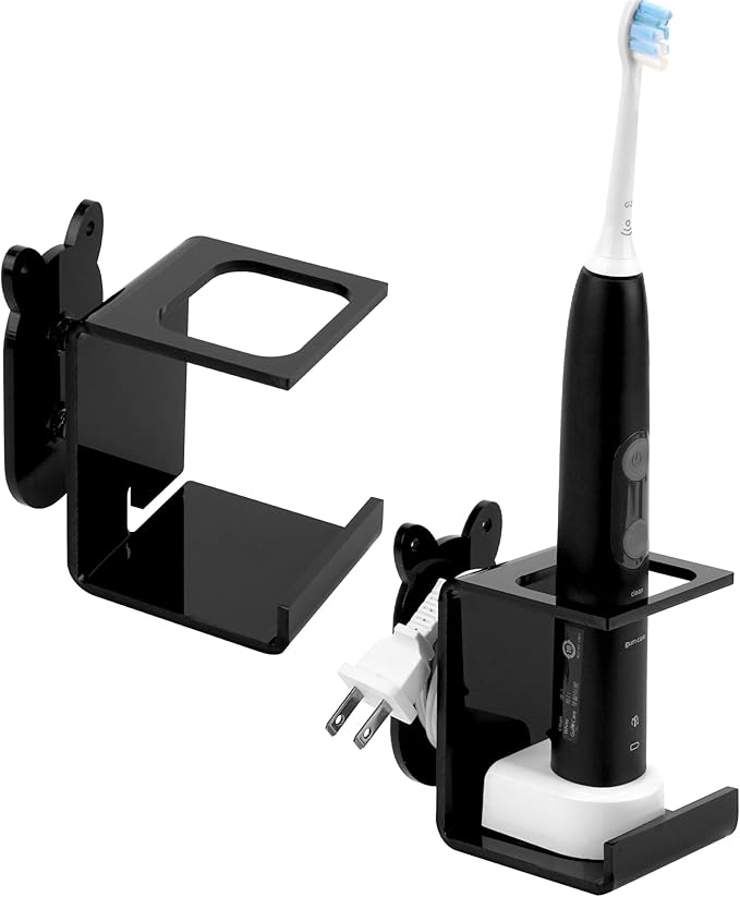 Electric Toothbrush Holder Wall Mounted, Electric Toothbrush Cord Organizer