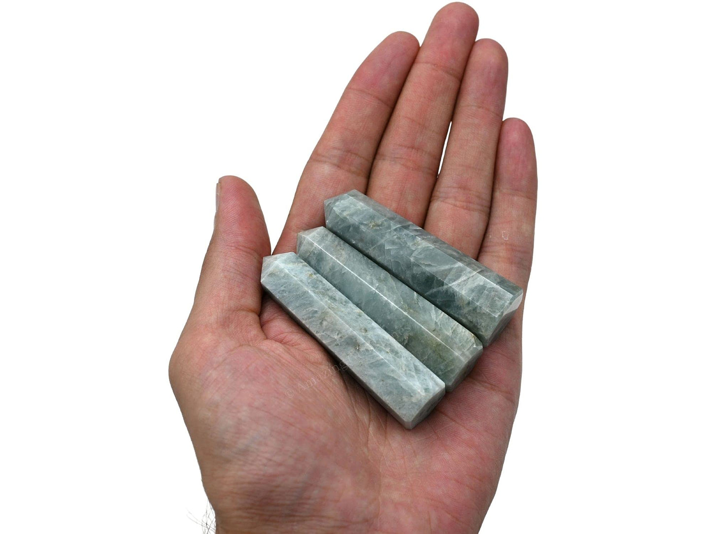 Aquamarine Crystal Towers ~ Natural Healing Crystal Point Obelisk for Reiki Healing and Crystal Grid (3" to 4" INCH)