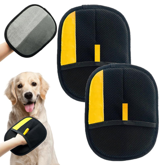 Teamoda 2Pcs Electrostatic Gloves Pet Hair Removal, 2025 Pet Hair Remover Glove, Washable Reusable Dogs Cats Hair Gloves for Furniture Bed Sheets Couch Clothes Carpet Car Seat