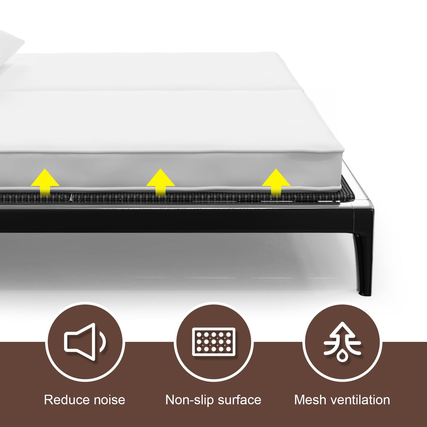 Irrical Light and Thin Bunkie Board Queen Size 57.5x80'', Large Double Bed 10MM, Bed Support Flat Noodles,Light and Thin, Breathable, Noise Minimizing