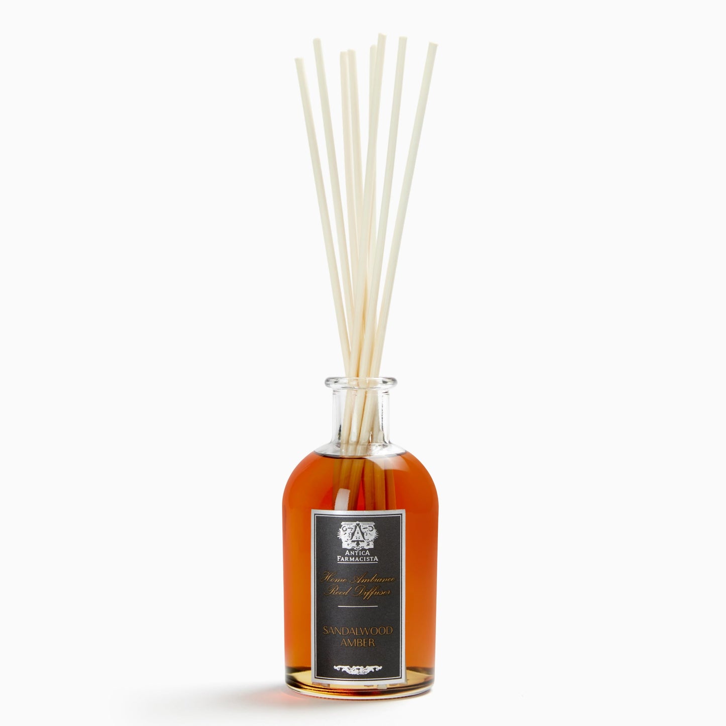 Antica Farmacista Home Ambiance Diffuser - Long-Lasting Reed Scent Diffuser - Luxury Room Freshener Gift - Sandalwood Amber, 8.45 fl oz