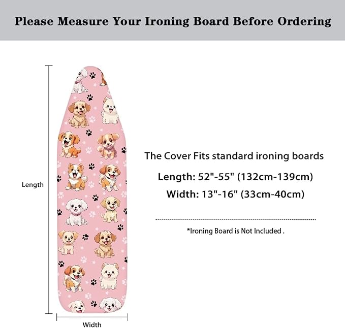 Puppy Dog Ironing Board and Pad Standard Size Cute Ironing Board Protective
