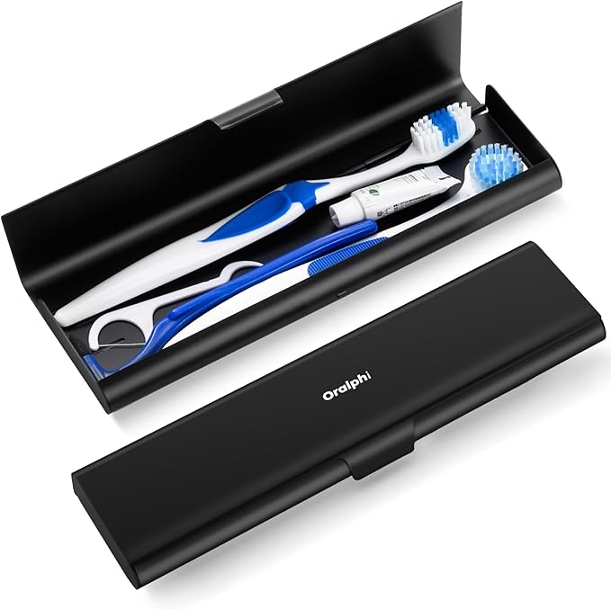 Wider Aluminum Toothbrush Travel Case, Portable Travel Toothbrush Holder