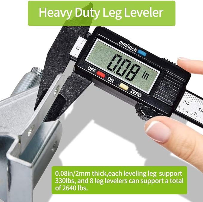 DkOvn 4/8/16 Pack Heavy Duty Leg Leveler, 2-inch Adjustable Height,