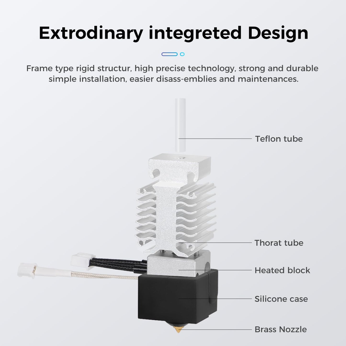 Creality Official Ender 3 V3 SE Hotend Kit, Original Ender 3 V3 SE Extruder Hotend Heater Block Set Assembled Print Head Kit 24V 3D Printer Accessories Replacement Kit