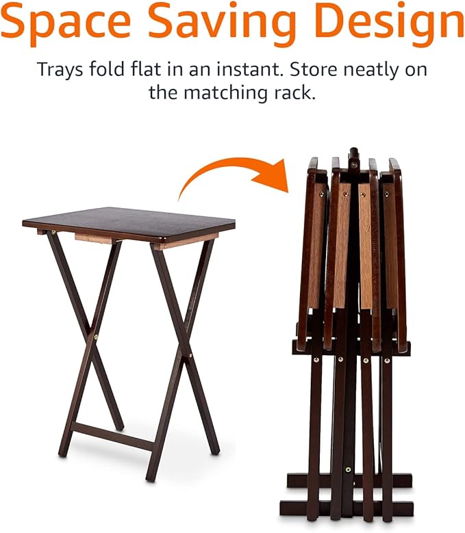 Amazon Basics Portable Foldable TV Tray Table