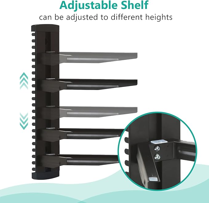 WALI Floating TV Shelf, 3 Tier Glass Projector Shelf