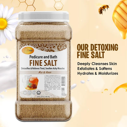 SPA REDI - Detox Foot Soak Pedicure and Bath Fine Salt, Lavender and Wildflower, 128 Oz - Made with Dead Sea Salts, Argan Oil, Coconut Oil, and Essential Oil, Hydrates, Softens and Moisturizes