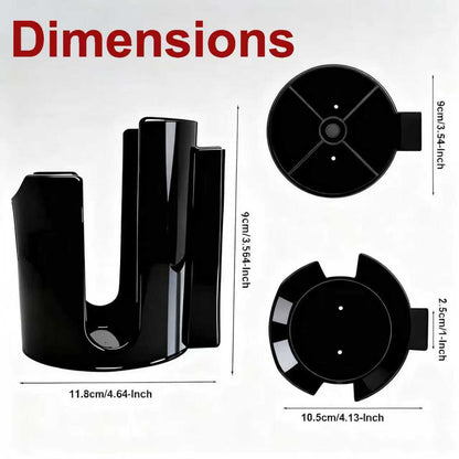 CREAWEA 2PCS Magnetic Cup Holder/Caddy, Black and Red, Strong Magnet Organizer for Fridge, Cabinet & Vehicle - Holds Cups, Cans and Bottles