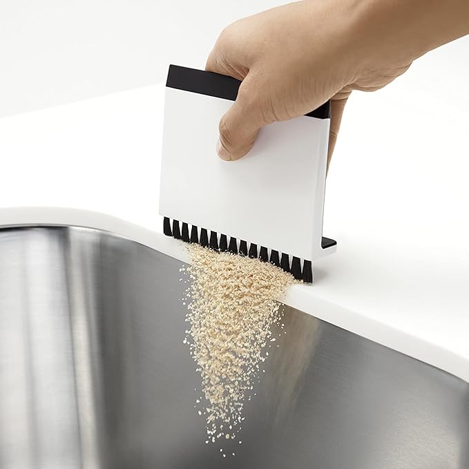 Kohler K-6379-0 Kitchen Sink Squeegee and Countertop Brush, Cleans Wet and Dry