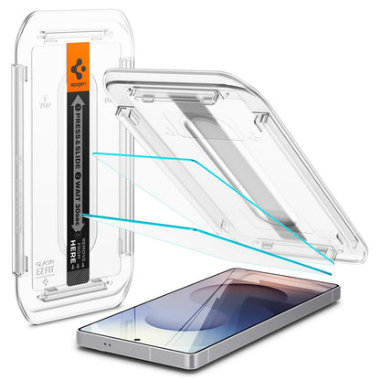 Spigen Tempered Glass Screen Protector [GlasTR EZ Fit] designed for Galaxy S25 Plus | Galaxy S24 Plus [Case Friendly] - 2 Pack