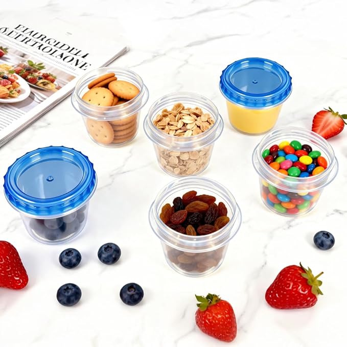 12 Pack 4oz Small Freezer Storage Containers