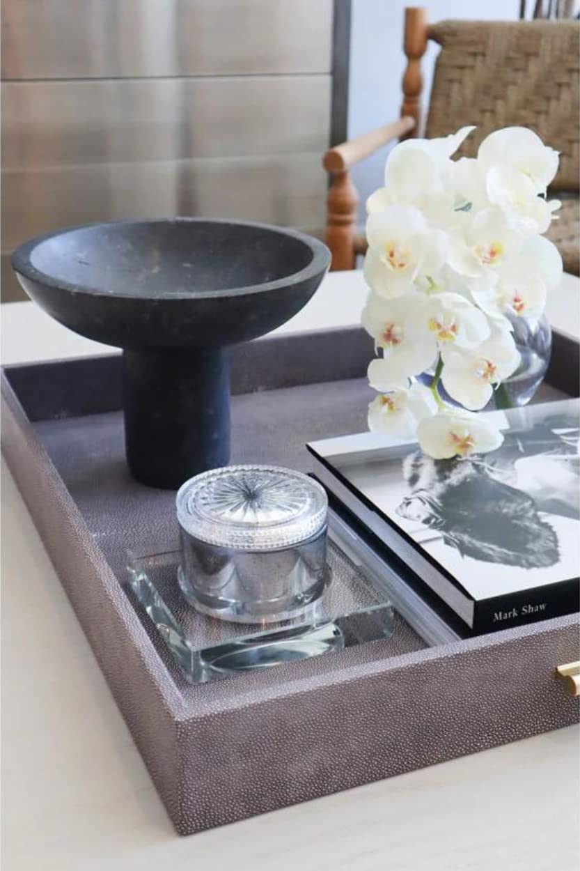Crystal Candle Dish — by Alice Lane Home Collection — Size Small — Clear K9 Crystal Design — Smooth, Round Cutout is Perfect for Your Favorite Candle or Diffuser — Centerpiece with Elevated Style