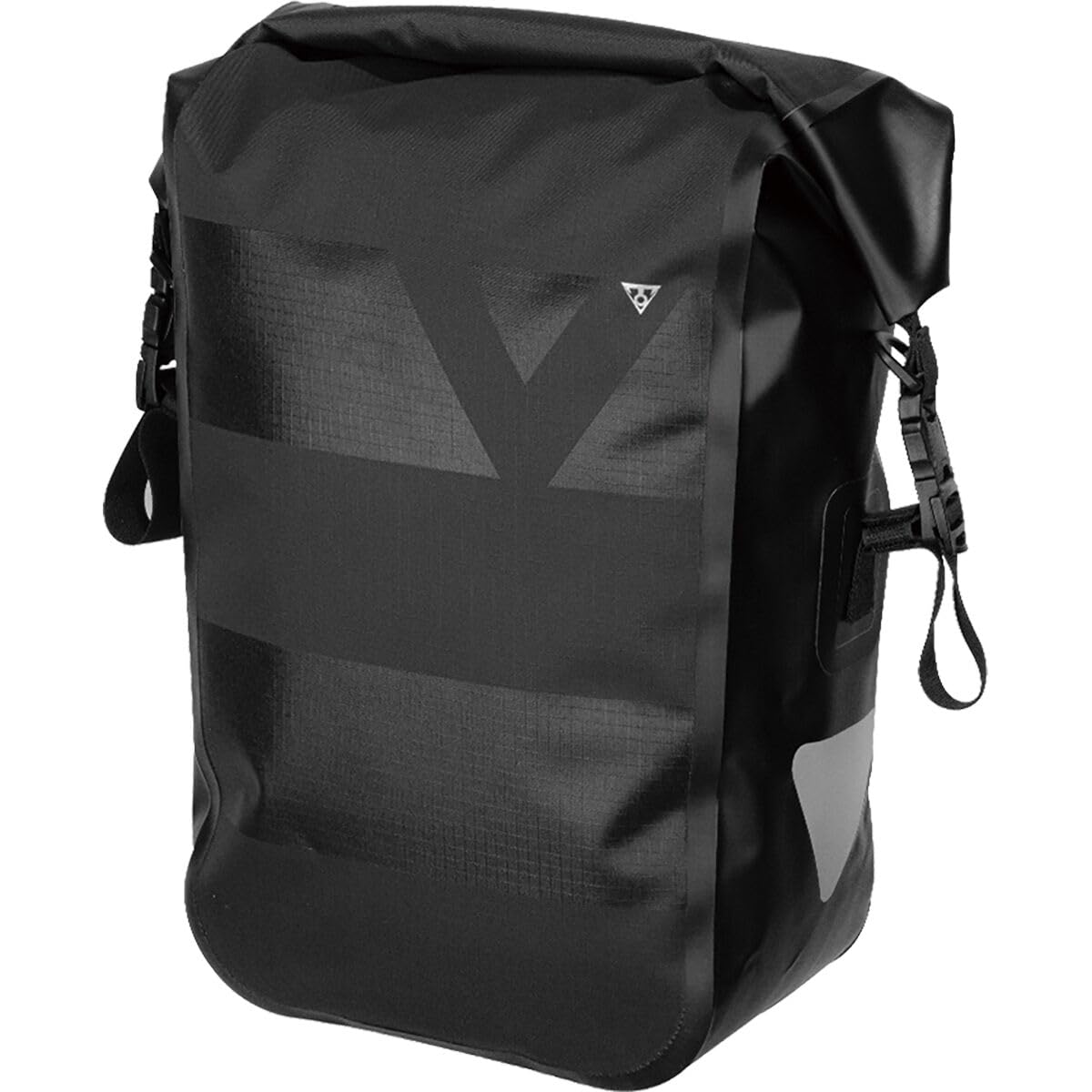 Topeak Pannier DryBag 20L – Waterproof Bike Bag with Roll-Top Closure, Handle Lock Mounting System, Shoulder Strap & Reflective Print for Touring and Commuting