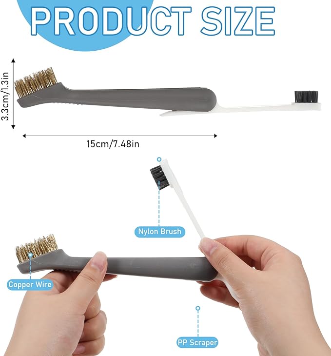 Kitchen Cleaning Scrub Brush Deep Gas Stove Brass Wire Brush