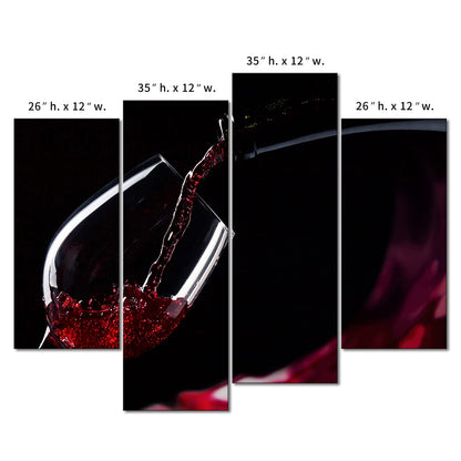 Red Wine Wall Art Wine Bar Canvas Painting The Picture Print On Canvas Food Pictures for Kitchen Living Room Home Decor