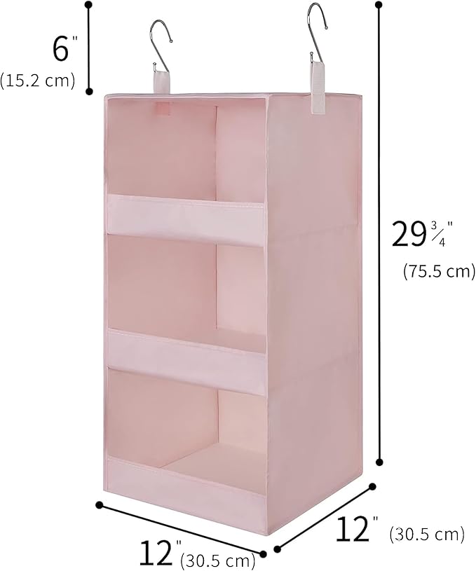 GRANNY SAYS 3 Shelf Hanging Closet Organizers and Storage, Collapsible Closet