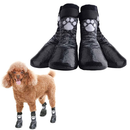 HOMIMP Dog Socks Anti Slip with Straps Traction Control Waterproof Paw Protector,L