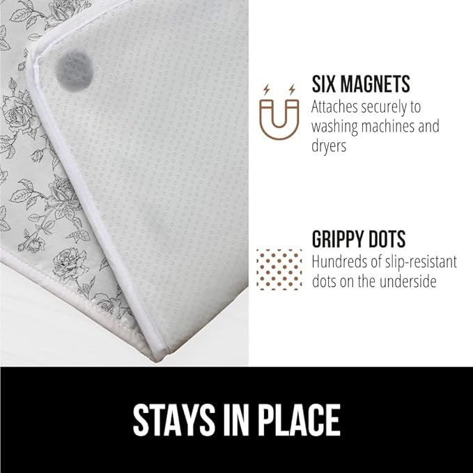 GORILLA GRIP Ironing Mat, Portable Iron Pad, Magnetic Cover