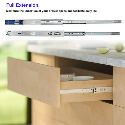 Tobinice 20 Inch Soft Close Drawer Slides,2 Pairs Heavy Duty 100 LB Capacity Full Extension Ball Bearing Side Mount Drawer Glides