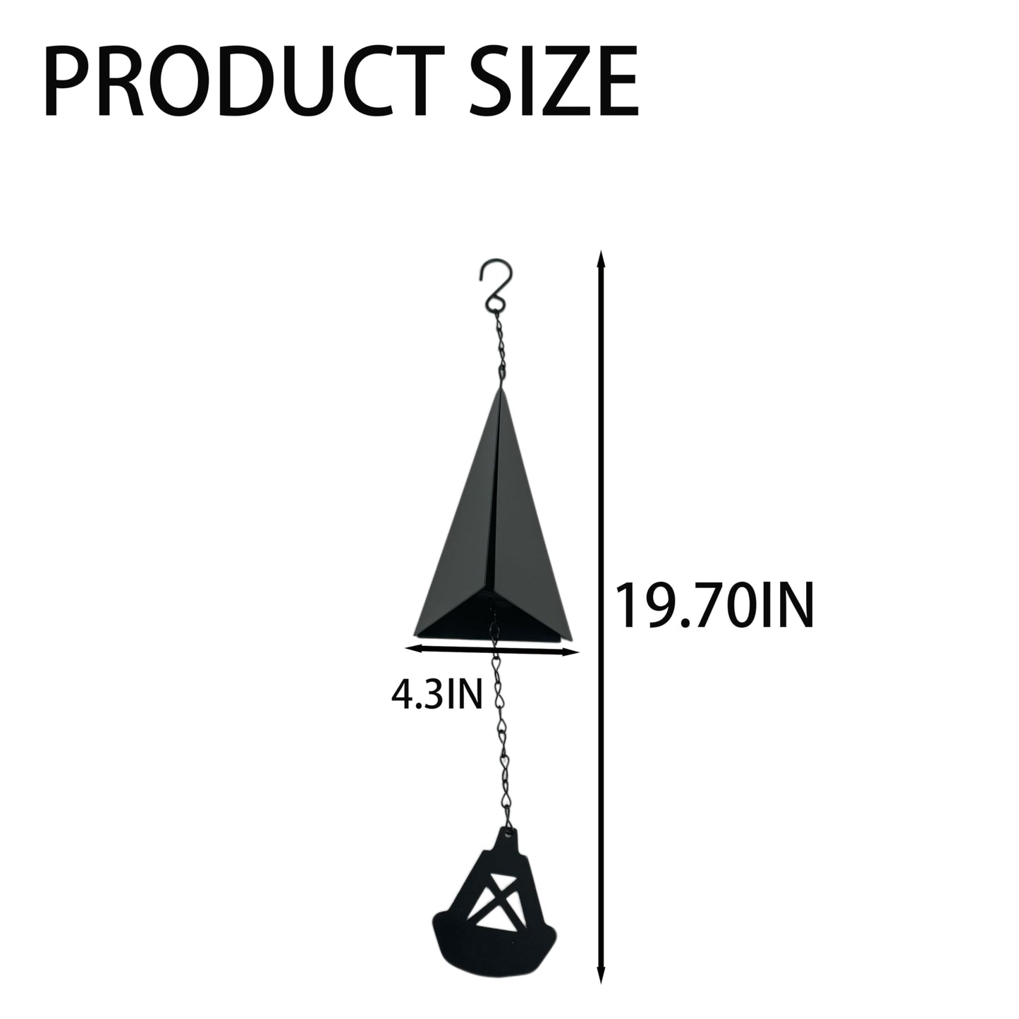 CJFNDFA Outdoor Wind Chimes with Marine Bell & Wind Direction Three-Tone Triangle Wind Bells for Garden,Patio or Porch Decor,Weather-Resistant Iron Windbell Decorations
