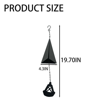 CJFNDFA Outdoor Wind Chimes with Marine Bell & Wind Direction Three-Tone Triangle Wind Bells for Garden,Patio or Porch Decor,Weather-Resistant Iron Windbell Decorations