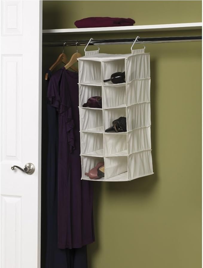 Household Essentials 311344 10 Pocket Hanging Shoe Storage Organizer