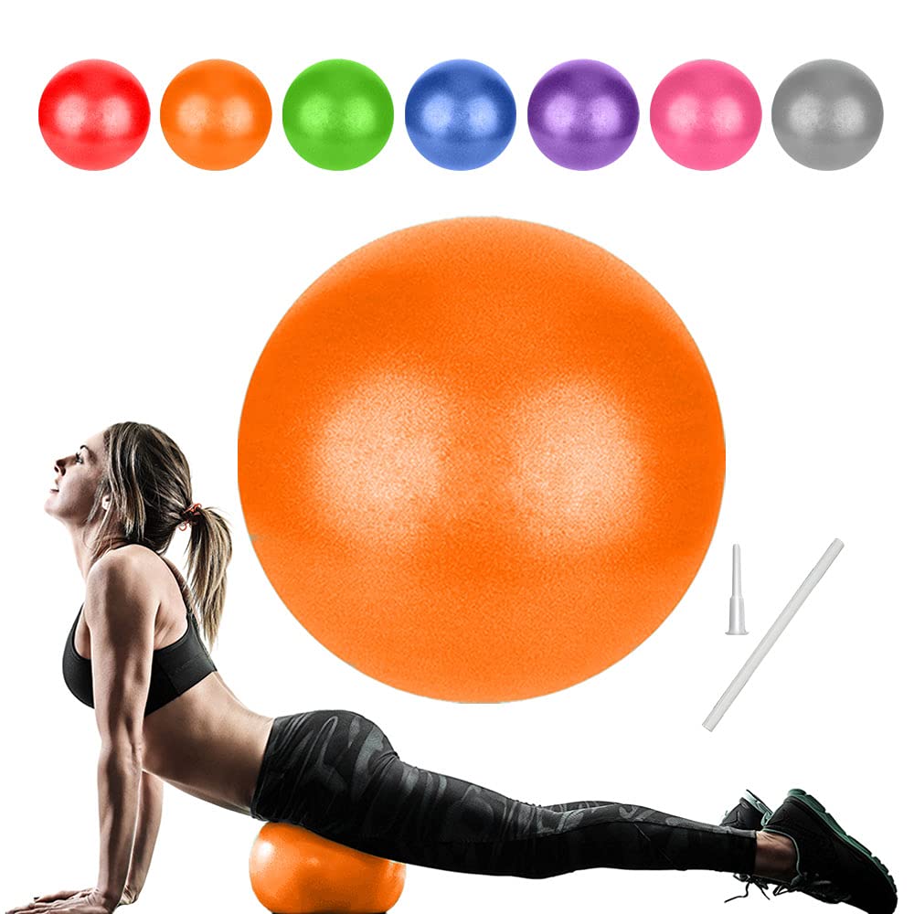 Small Pilates Ball, Therapy Ball, Mini Workout Ball, Core Ball, 9 Inch Small Exercise Ball, Mini Bender Ball, Pilates, Yoga, Workout, Bender, Core Training and Physical Therapy, Improves Balance