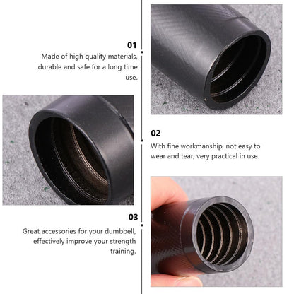 BESPORTBLE Dumbbell Connector - Adjustable Barbell Extender for Home Use Steel Dumbbell Connecting Rod Black 2 Pieces