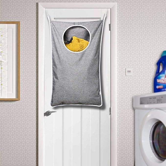 KEEPJOY 2Pack Space-Saving Hanging Laundry Bag, Door Laundry Hamper